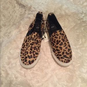 Calf hair slip-on sneakers